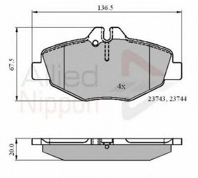 COMLINE adb01209 -  Комплект тормозных колодок, дисковый тормоз