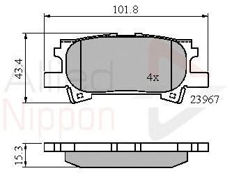 COMLINE adb01279 -  Комплект тормозных колодок, дисковый тормоз