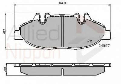 COMLINE adb01305 -  Комплект тормозных колодок, дисковый тормоз