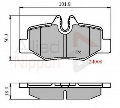COMLINE adb01306 -  Комплект тормозных колодок, дисковый тормоз