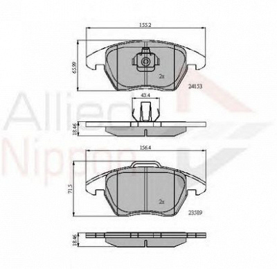 COMLINE adb01308 -  Комплект тормозных колодок, дисковый тормоз