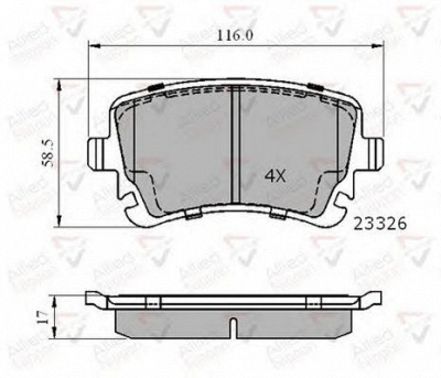 COMLINE adb01313 -  Комплект тормозных колодок, дисковый тормоз