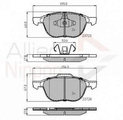 COMLINE adb01323 -  Комплект тормозных колодок, дисковый тормоз