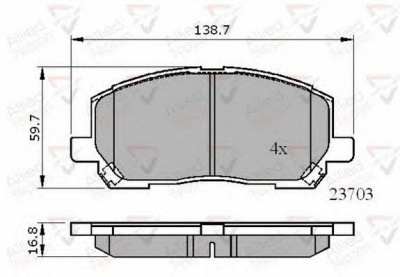 COMLINE adb01507 -  Комплект тормозных колодок, дисковый тормоз