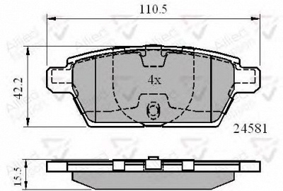 COMLINE adb01514 -  Комплект тормозных колодок, дисковый тормоз
