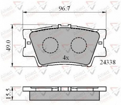 COMLINE adb01581 -  Комплект тормозных колодок, дисковый тормоз