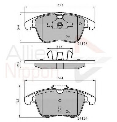 COMLINE adb01591 -  Комплект тормозных колодок, дисковый тормоз