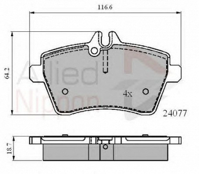 COMLINE adb01592 -  Комплект тормозных колодок, дисковый тормоз