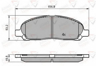 COMLINE adb01606 -  Комплект тормозных колодок, дисковый тормоз