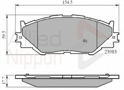 COMLINE adb01632 -  Комплект тормозных колодок, дисковый тормоз