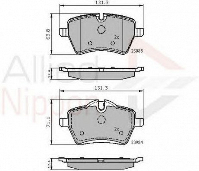 COMLINE adb01673 -  Комплект тормозных колодок, дисковый тормоз