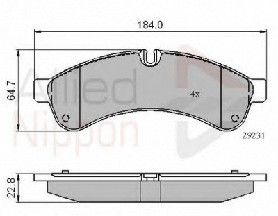 COMLINE adb01727 -  Комплект тормозных колодок, дисковый тормоз