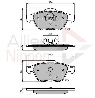 COMLINE adb02020 -  Комплект тормозных колодок, дисковый тормоз