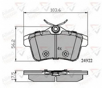 COMLINE adb02045 -  Комплект тормозных колодок, дисковый тормоз