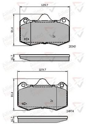 COMLINE adb02107 -  Комплект тормозных колодок, дисковый тормоз