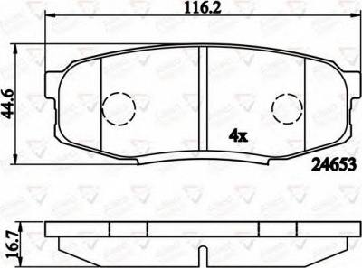 COMLINE adb02124 -  Комплект тормозных колодок, дисковый тормоз
