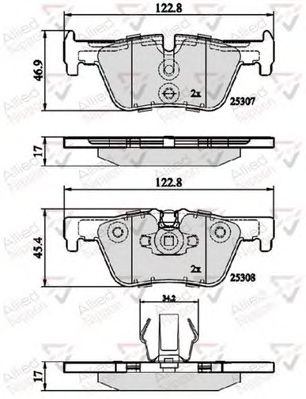 COMLINE adb02131 -  Комплект тормозных колодок, дисковый тормоз