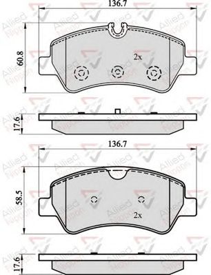 COMLINE adb02143 -  Комплект тормозных колодок, дисковый тормоз