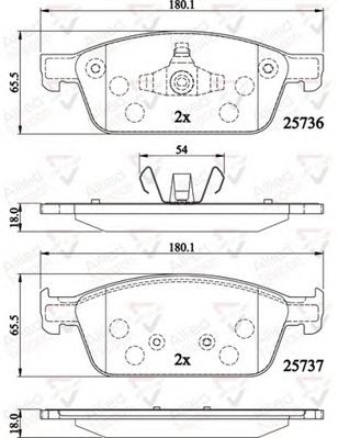 COMLINE adb02196 -  Комплект тормозных колодок, дисковый тормоз