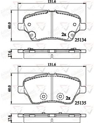 COMLINE adb02197 -  Комплект тормозных колодок, дисковый тормоз
