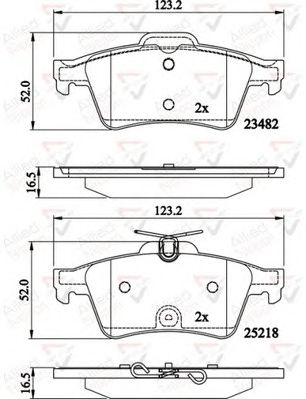 COMLINE adb02198 -  Комплект тормозных колодок, дисковый тормоз