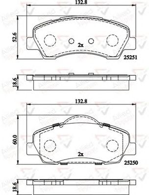 COMLINE adb02199 -  Комплект тормозных колодок, дисковый тормоз