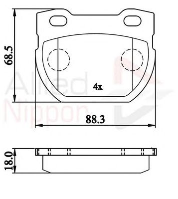COMLINE adb02215 -  Комплект тормозных колодок, дисковый тормоз
