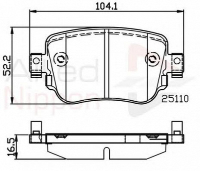 COMLINE adb02220 -  Комплект тормозных колодок, дисковый тормоз