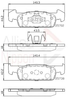 COMLINE adb02223 -  Комплект тормозных колодок, дисковый тормоз