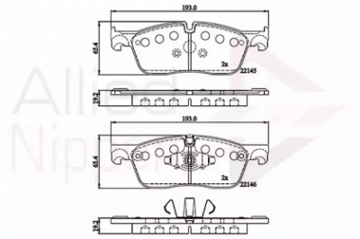 COMLINE adb02253 -  Комплект тормозных колодок, дисковый тормоз