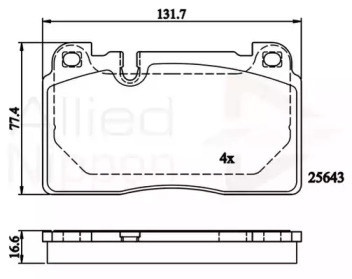 COMLINE adb02302 -  Комплект тормозных колодок, дисковый тормоз