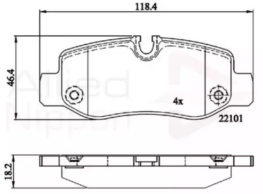 COMLINE adb02315 -  Комплект тормозных колодок, дисковый тормоз