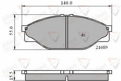 COMLINE adb0440 -  Комплект тормозных колодок, дисковый тормоз