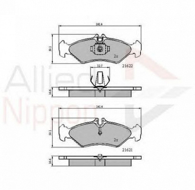 COMLINE adb0453 -  Комплект тормозных колодок, дисковый тормоз