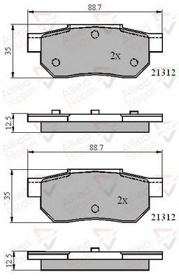 COMLINE adb0460 -  Комплект тормозных колодок, дисковый тормоз