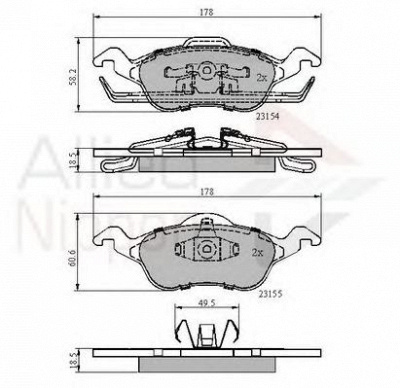 COMLINE adb0490 -  Комплект тормозных колодок, дисковый тормоз
