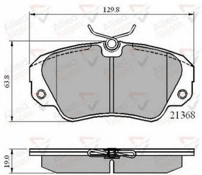 COMLINE adb0493 -  Комплект тормозных колодок, дисковый тормоз
