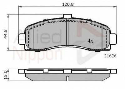 COMLINE adb0508 -  Комплект тормозных колодок, дисковый тормоз