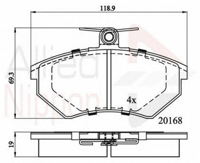 COMLINE adb0511 -  Комплект тормозных колодок, дисковый тормоз