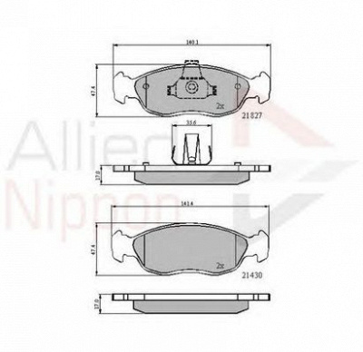 COMLINE adb0570 -  Комплект тормозных колодок, дисковый тормоз