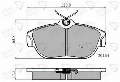 COMLINE adb0590 -  Комплект тормозных колодок, дисковый тормоз