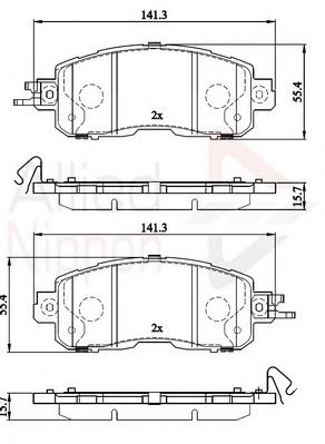 COMLINE adb06030 -  Комплект тормозных колодок, дисковый тормоз