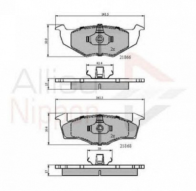 COMLINE adb0707 -  Комплект тормозных колодок, дисковый тормоз