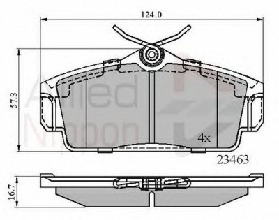 COMLINE adb0740 -  Комплект тормозных колодок, дисковый тормоз