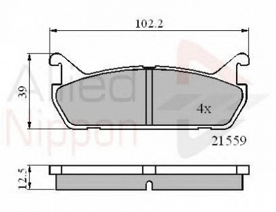 COMLINE adb0875 -  Комплект тормозных колодок, дисковый тормоз