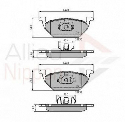 COMLINE adb0889 -  Комплект тормозных колодок, дисковый тормоз