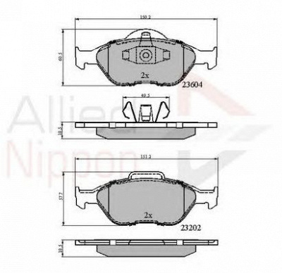 COMLINE adb0891 -  Комплект тормозных колодок, дисковый тормоз