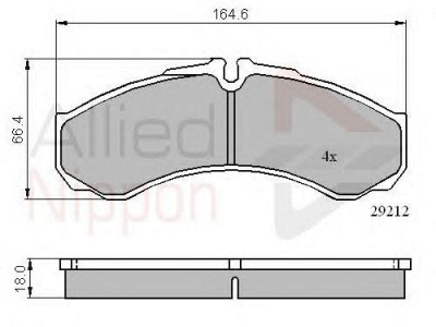 COMLINE adb0909 -  Комплект тормозных колодок, дисковый тормоз