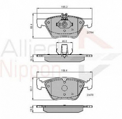 COMLINE adb0913 -  Комплект тормозных колодок, дисковый тормоз
