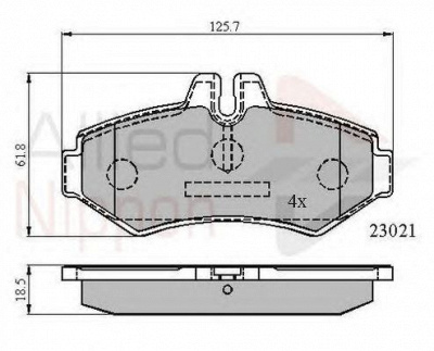 COMLINE adb0914 -  Комплект тормозных колодок, дисковый тормоз